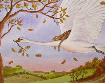 Autumn glow dreaming - print by wendy andrew painting dreams