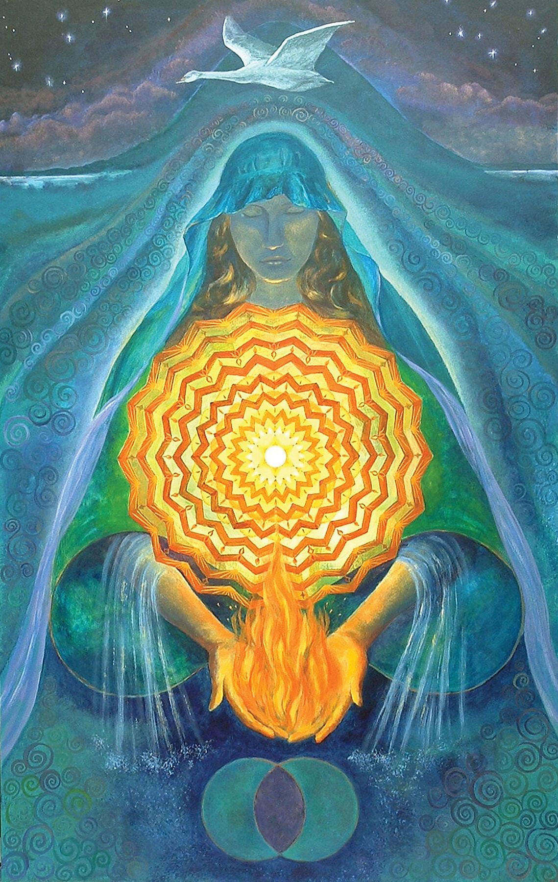 Brigid Guiding Back to the Light - Limited Edition Print - by Wendy Andrew Painting Dreams