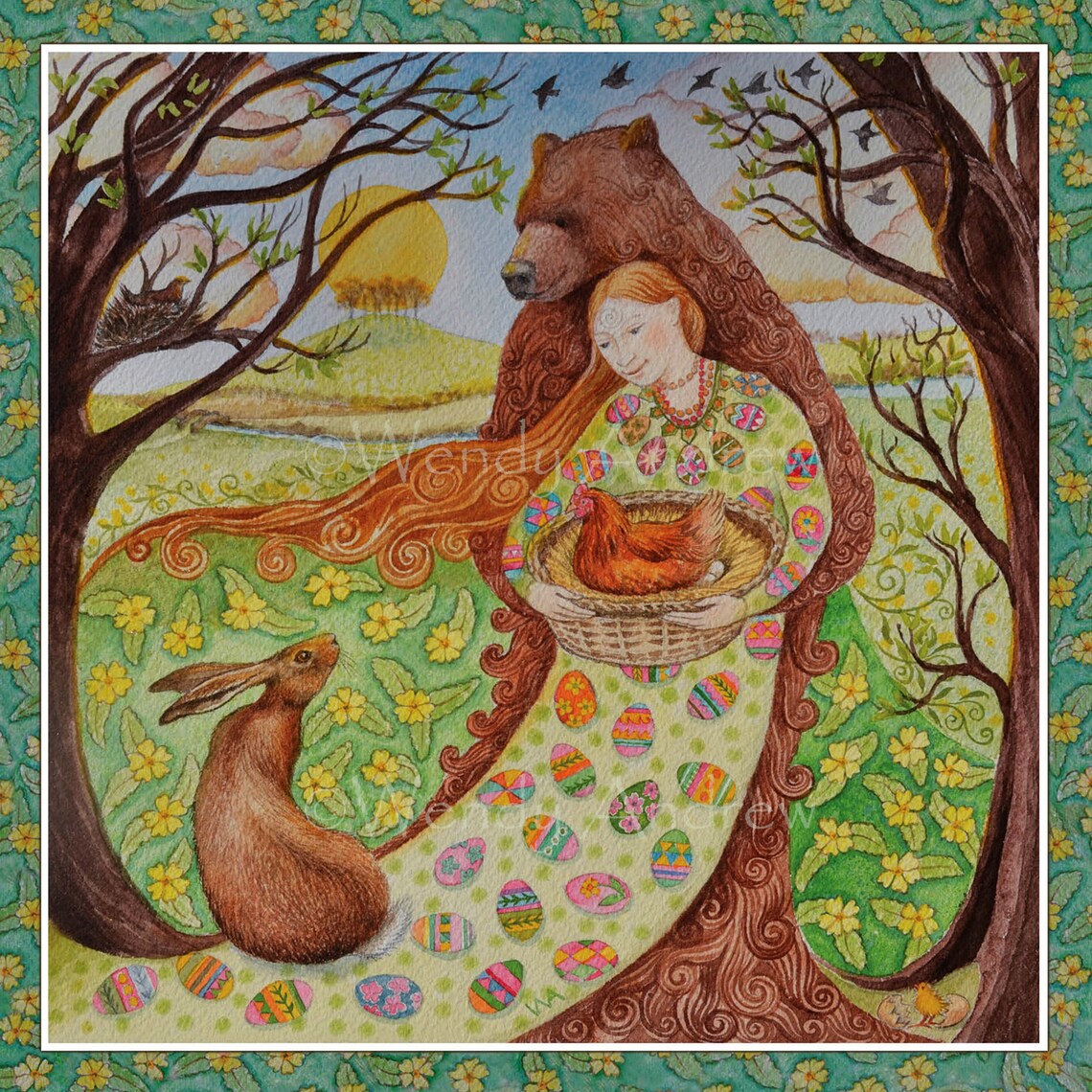 Spring Equinox Greetings Card Pack by Wendy Andrew Etsy