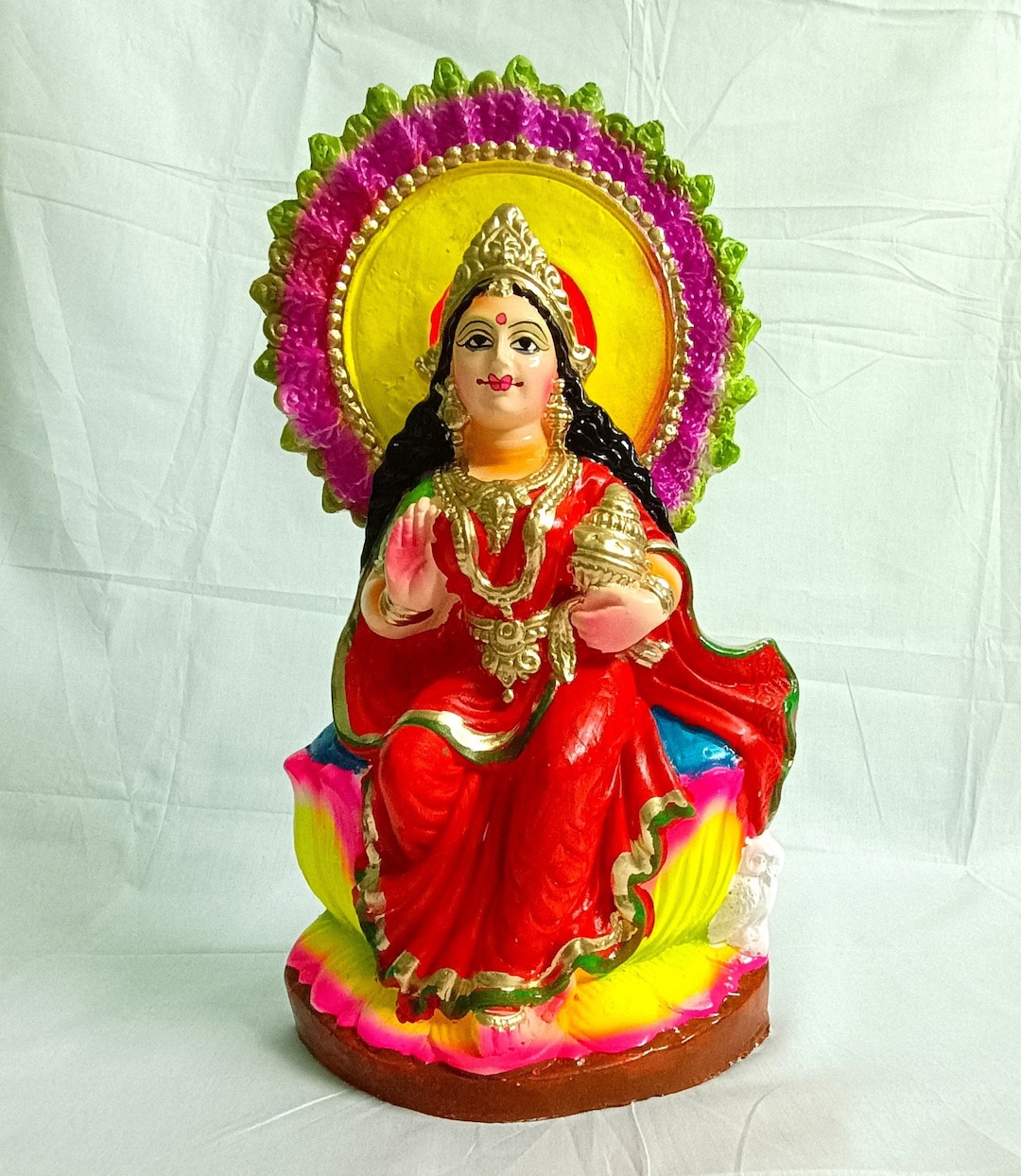 Bengali Kojagori Lokkhi Thakur Murti Pratima Statue Idol Hindu Goddess