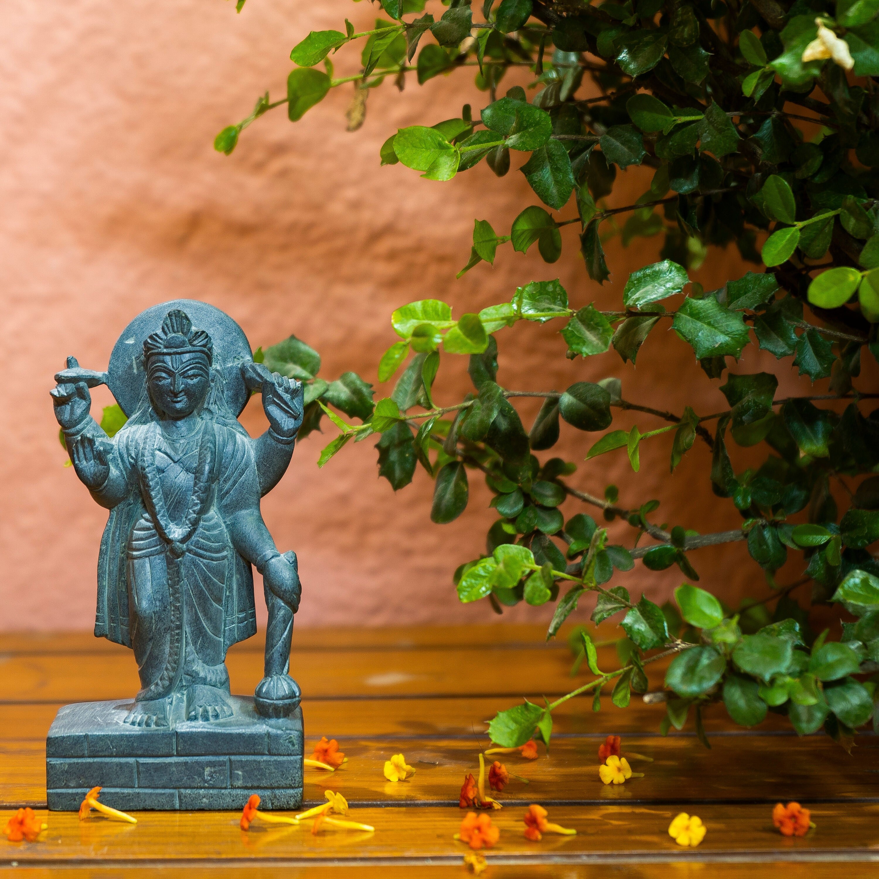 Handmade Lord Vishnu Stone Statue Hindu God Narayan Avatars Etsy