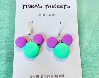 Disney Mickey Mouse clay earrings