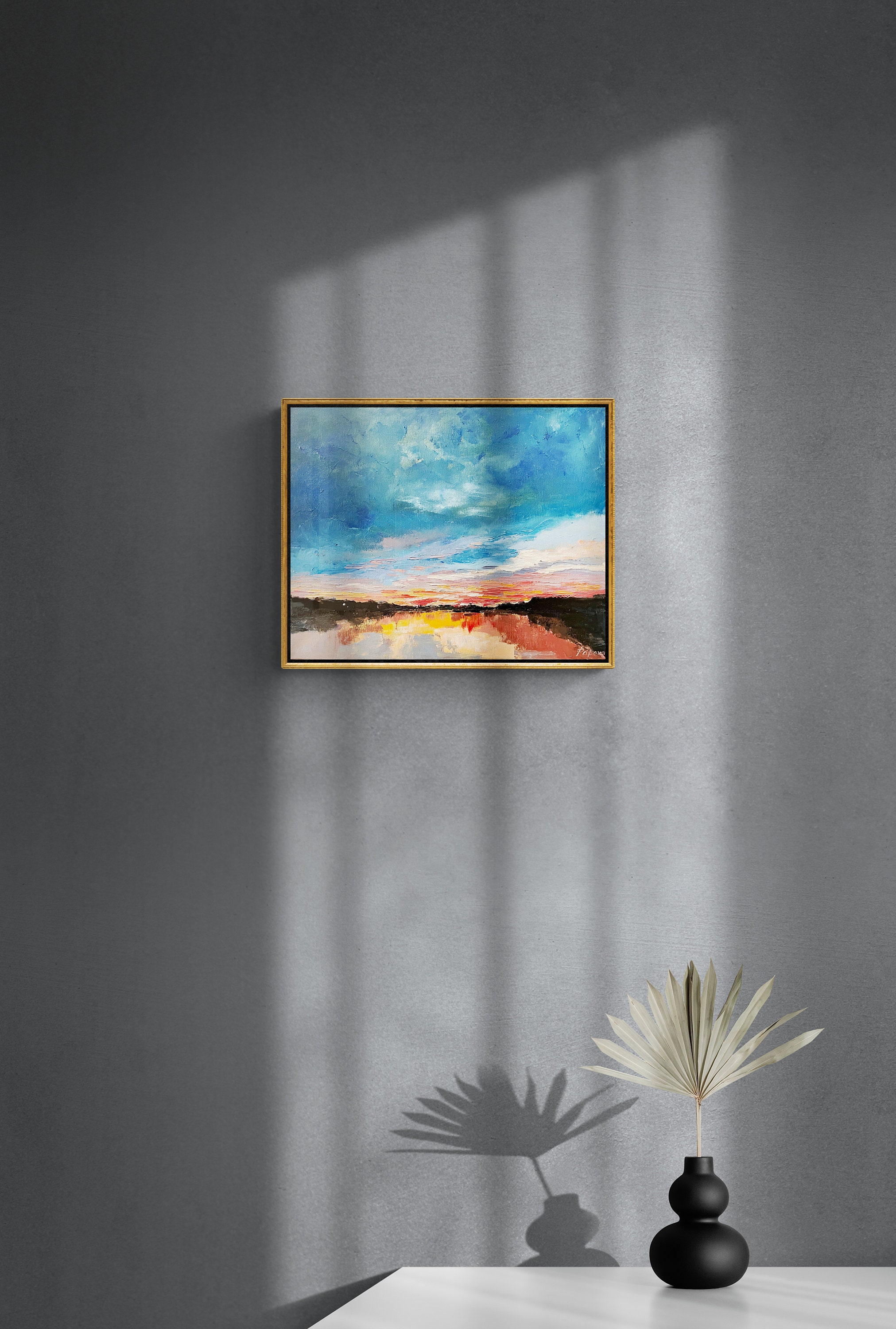 Sunrise Savannah Georgia Landscape Original Oil Painting on Canvas