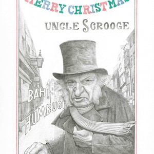 Merry Christmas, Mr. Scrooge - Fine Art Print - A Christmas Carol - Charles Dickens