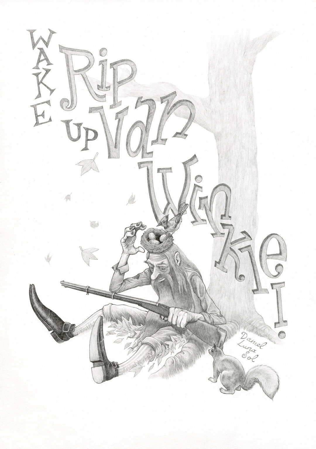 Wake Up, Rip Van Winkle - Fine Art Print - Washington Irving - Etsy