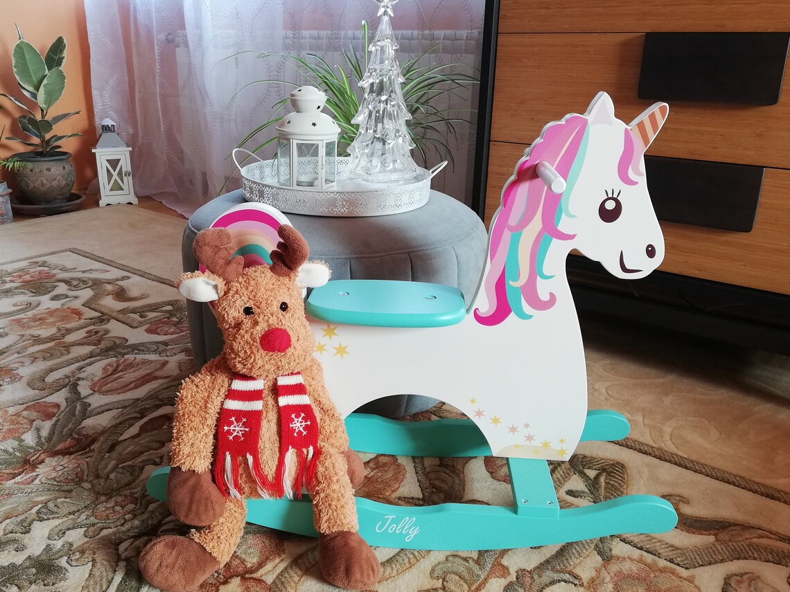 Personalized Rocking Horse for Baby Rocking Unicorn Toddler Etsy