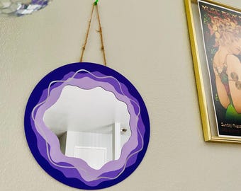 Purple Boho Painted Mirror