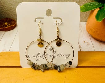 Gemstone Hoops