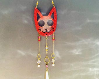 Cat Resin Sun Catcher {Ruby Red}