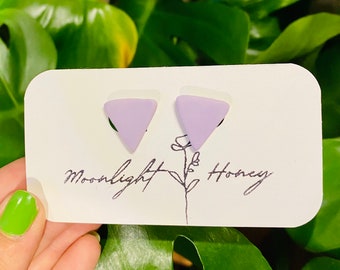 Pastel Triangle Studs