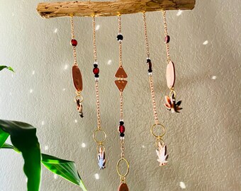 Copper Cannabis Lady Driftwood Wall Hanging