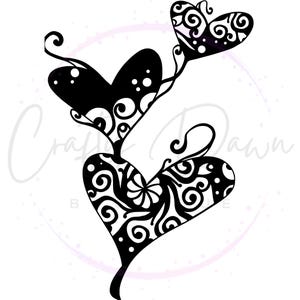 Tangled Hearts Mandala Decal | Mandala Decal | Tangled | Hearts | Mandala | Car Decal | Wall Decal