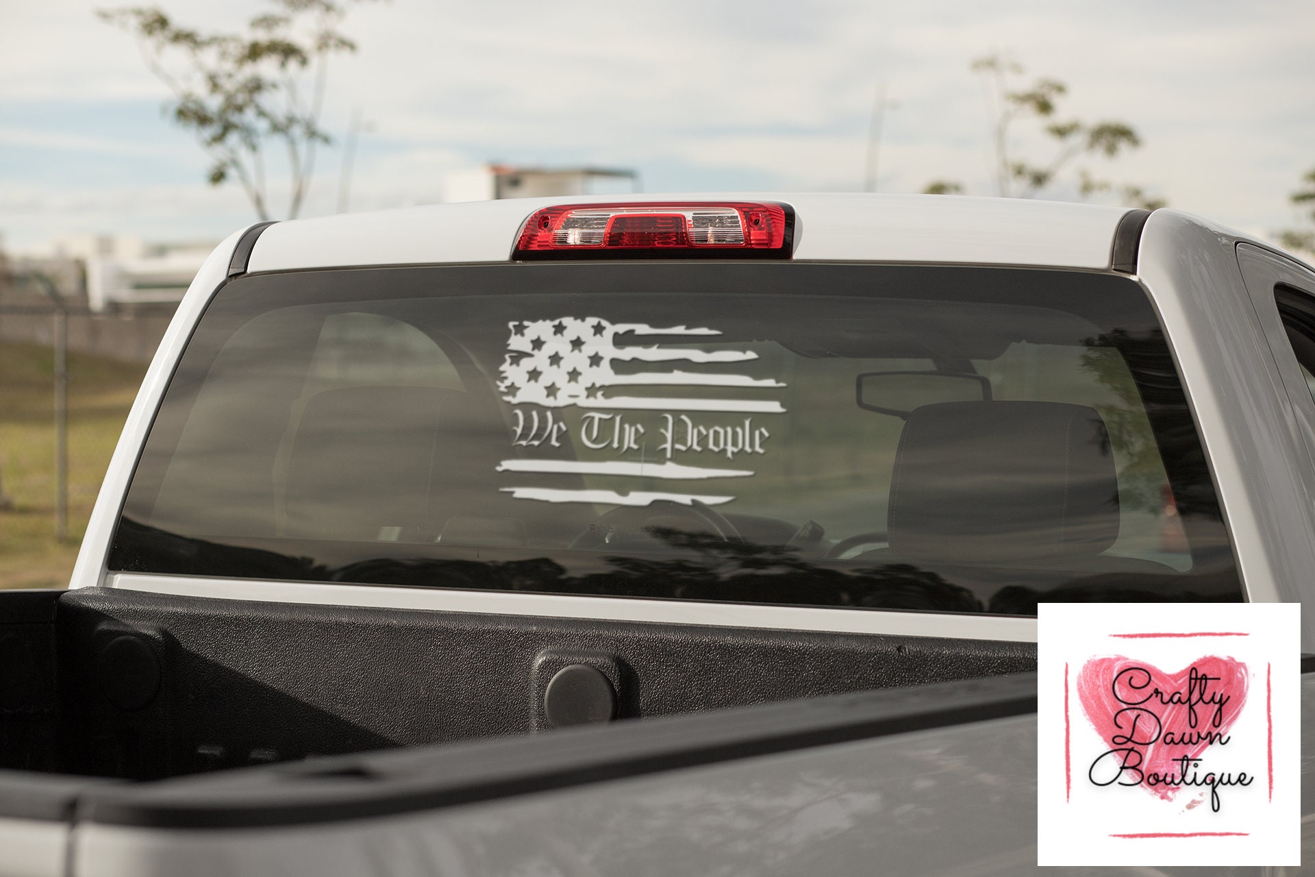 thumbnail image 2 of Weathered American Flag 'We The People' Gadsden 1776 Vinyl Sticker Decal 2 of 2