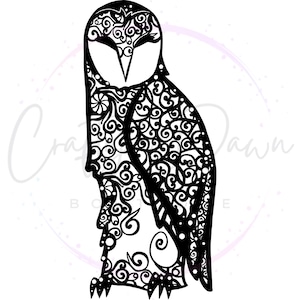 Owl Mandala Decal | Owl Decal | Owl Sticker | Mandala | Barn Owl | Bird Of Prey | Big Bird | Home Decor | Country | Wildlife