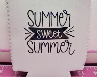 Summer Sweet Summer Can Cooler | Summer Can Cooler | Custom Can Cooler | Can Holder | Beer Can | Soda Can