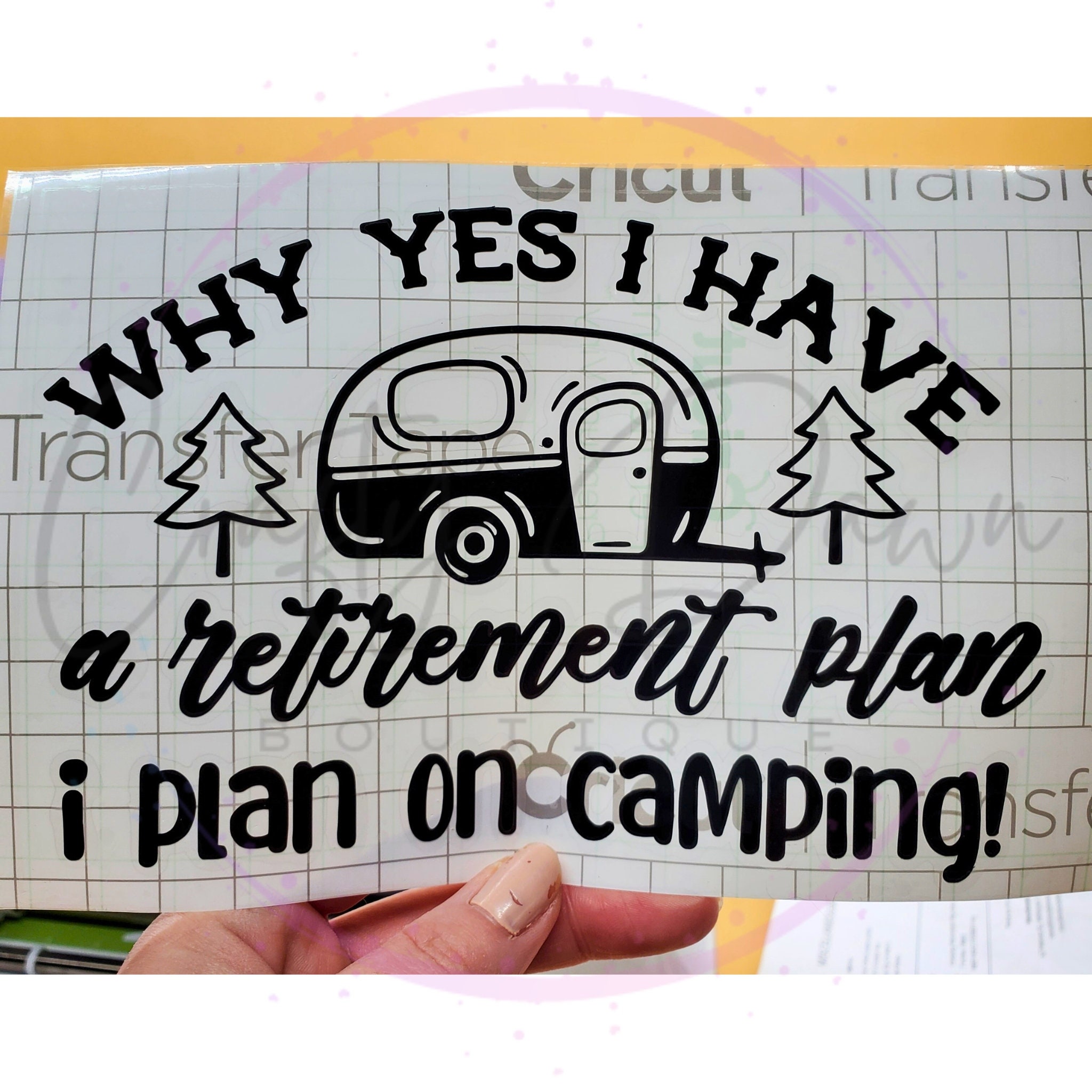 Camping Retirement Plan Decal | Retirement Gift | Funny Retirement ...