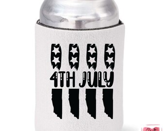 4th Of July Can Cooler | Can Holder | Can Huggie | Independence Day | America | Freedom | Patriotic | Camping Gear | Summer