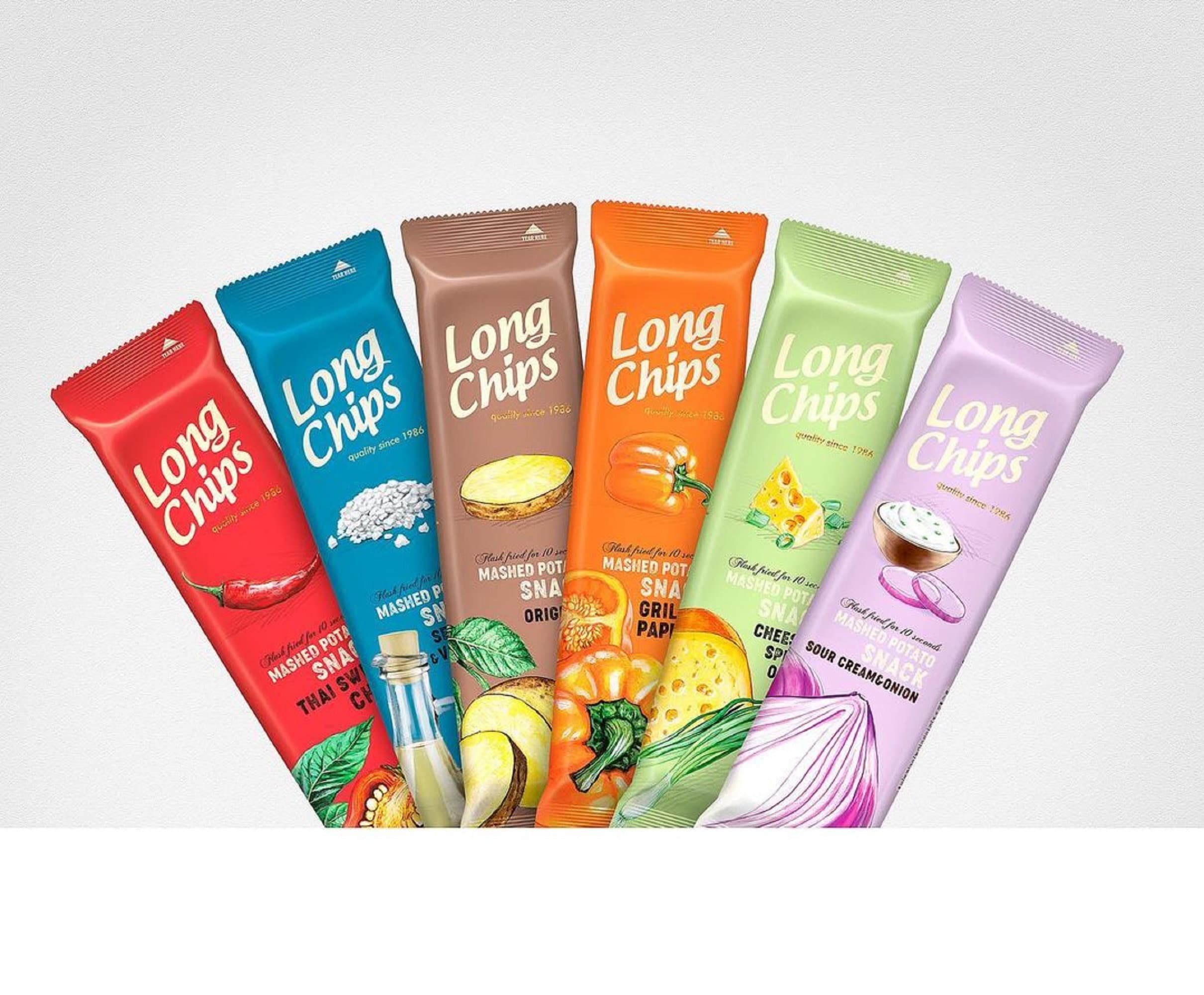 SET of 8 packs x 75g Pernes Long Chips mashed potato snack 16 Etsy.de