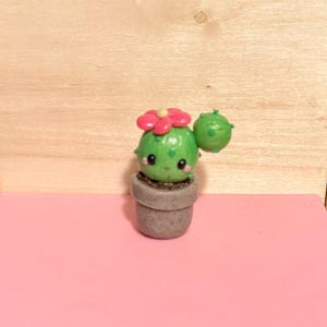 Mini Clay Cactus in Pot