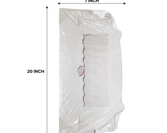 20 PCS Waterproof 20x7x4 White Box Wholesale Bulk For Desserts, Chococlate Strawberries, And Wine