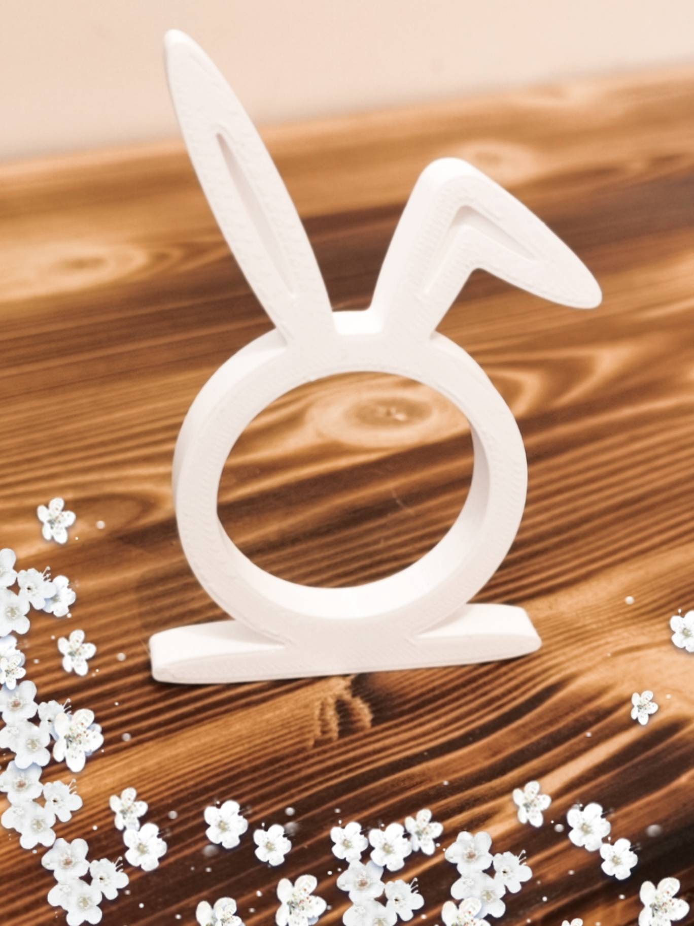 Set Napkin Ring Lapin de Pâques 6 Pièces