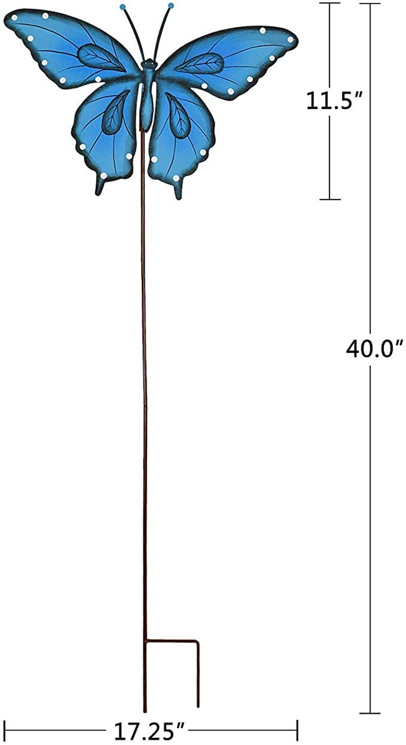 Butterfly Garden Stake Decorative Butterfly Yard Stake Metal Etsy