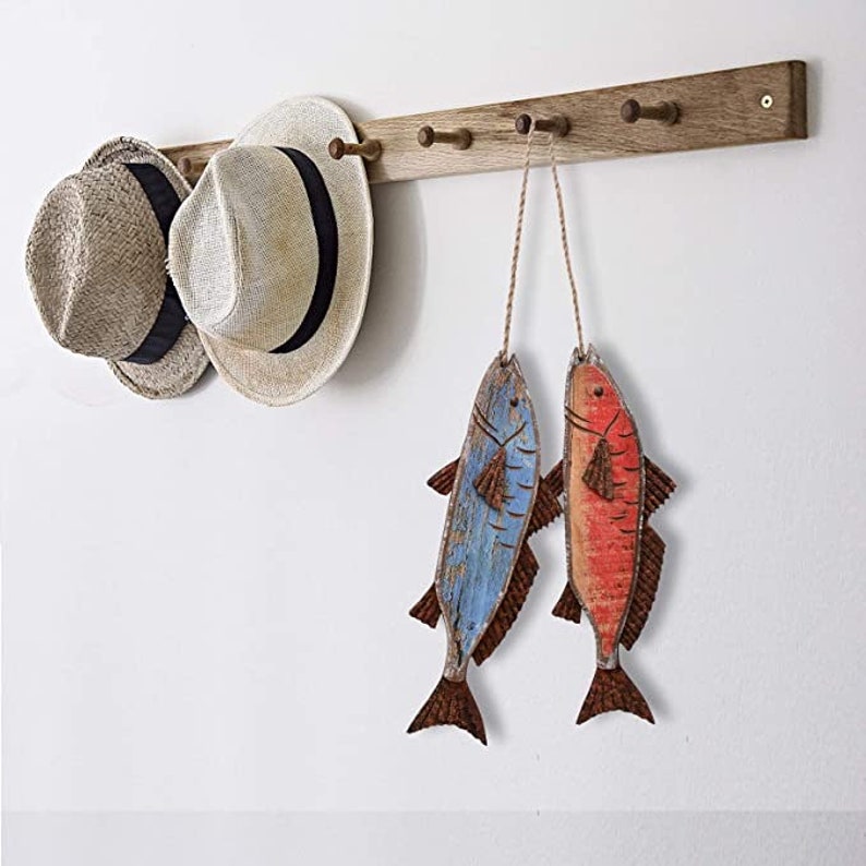 Wooden Fish Decor Hanging Wood Fish Decorations for Etsy
