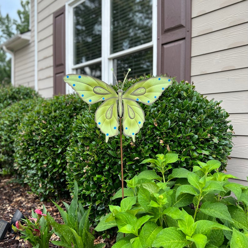 Butterfly Garden Stake Decorative Butterfly Yard Stake Metal Etsy