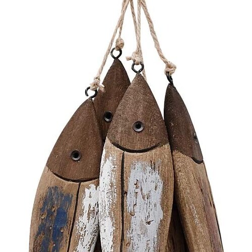 Hand Carved Wood Fish Wall Hanging Sculpture Wooden Fish Decor Etsy