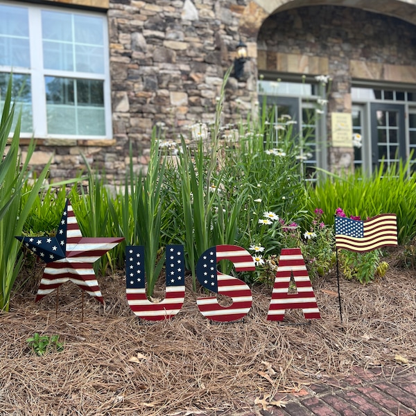 Patriotic 4th of July Yard Art - Etsy
