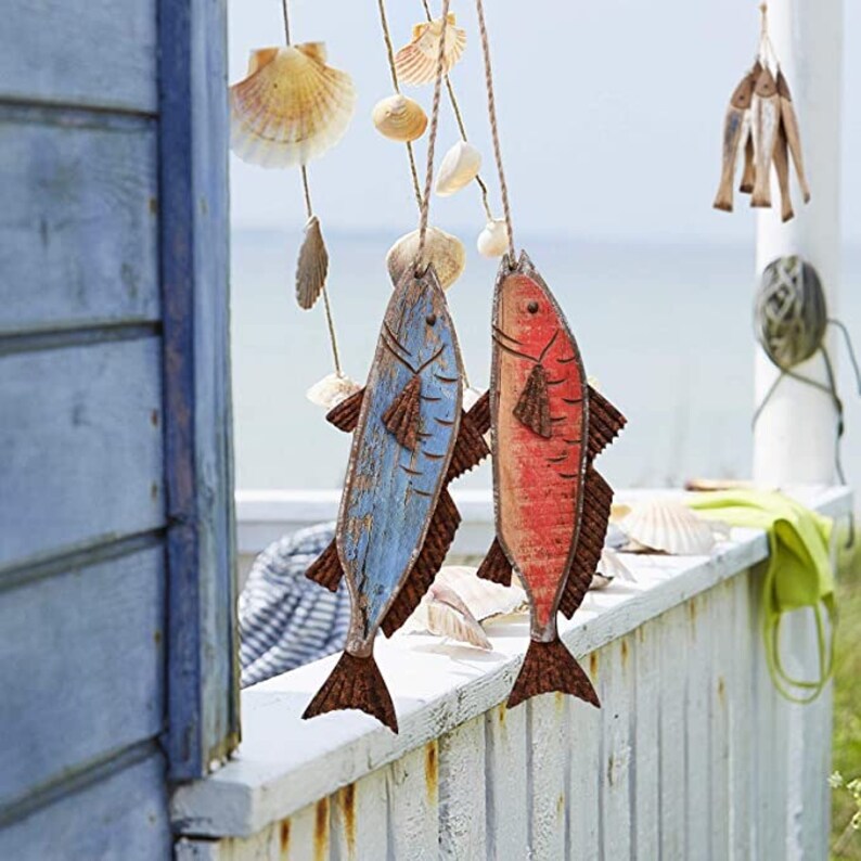 Wooden Fish Decor Hanging Wood Fish Decorations for Etsy
