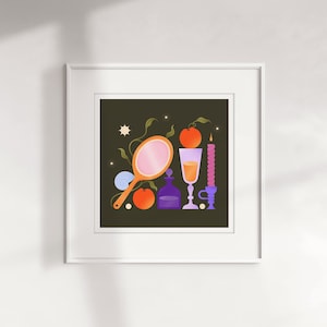 Illustration - Carte - Mini affiche illustrée "Magie d'automne" format carré - Nature morte