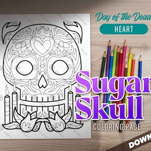 Butterfly Sugar Skull Coloring Page