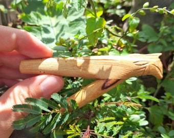 Palo Santo Wood Eagle Kuripe | Engraved wooden Kuripe | Shamanic Kuripe Pipe | Hape/Rapeh Kuripe | Self Applicator | Gift for him/her