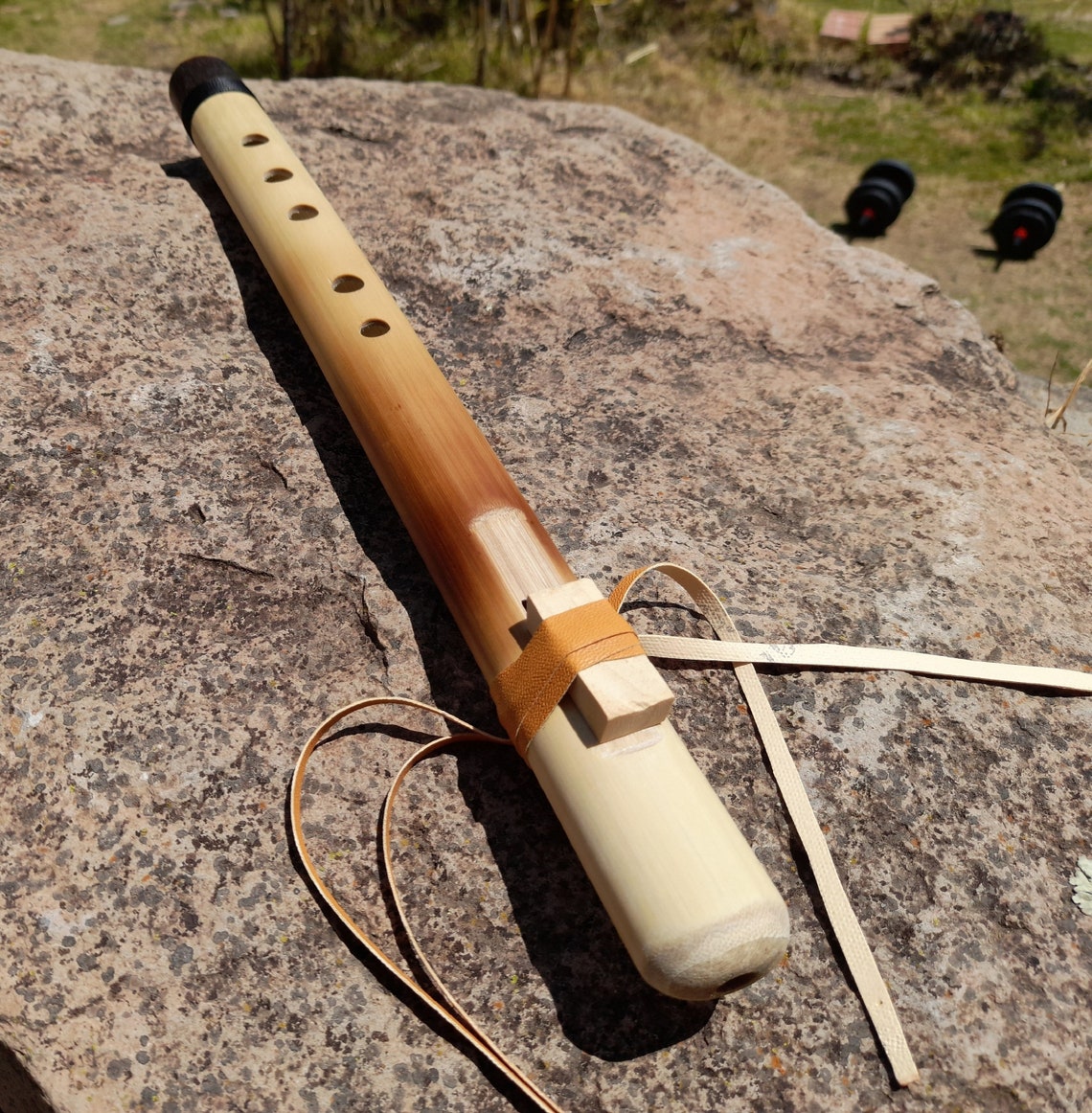 Native American Flute / Shamanic Shipibo Flute / Bamboo Flute / Wooden
