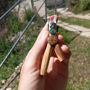 Palo Santo Kuripe | Self applicator for sacred shamanic snuff | Shamanic Tool for Rapeh / Hape / Japé