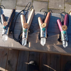 Handmade Kuripe Pipes / High Quality Kuripe Necklaces / Quality wood kuripe pipes / Self Applicator for Japé Powder snuff