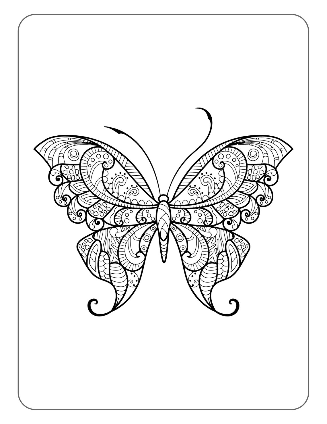20 Unique Butterfly Printable Coloring Pages for Adults or Kids. - Etsy