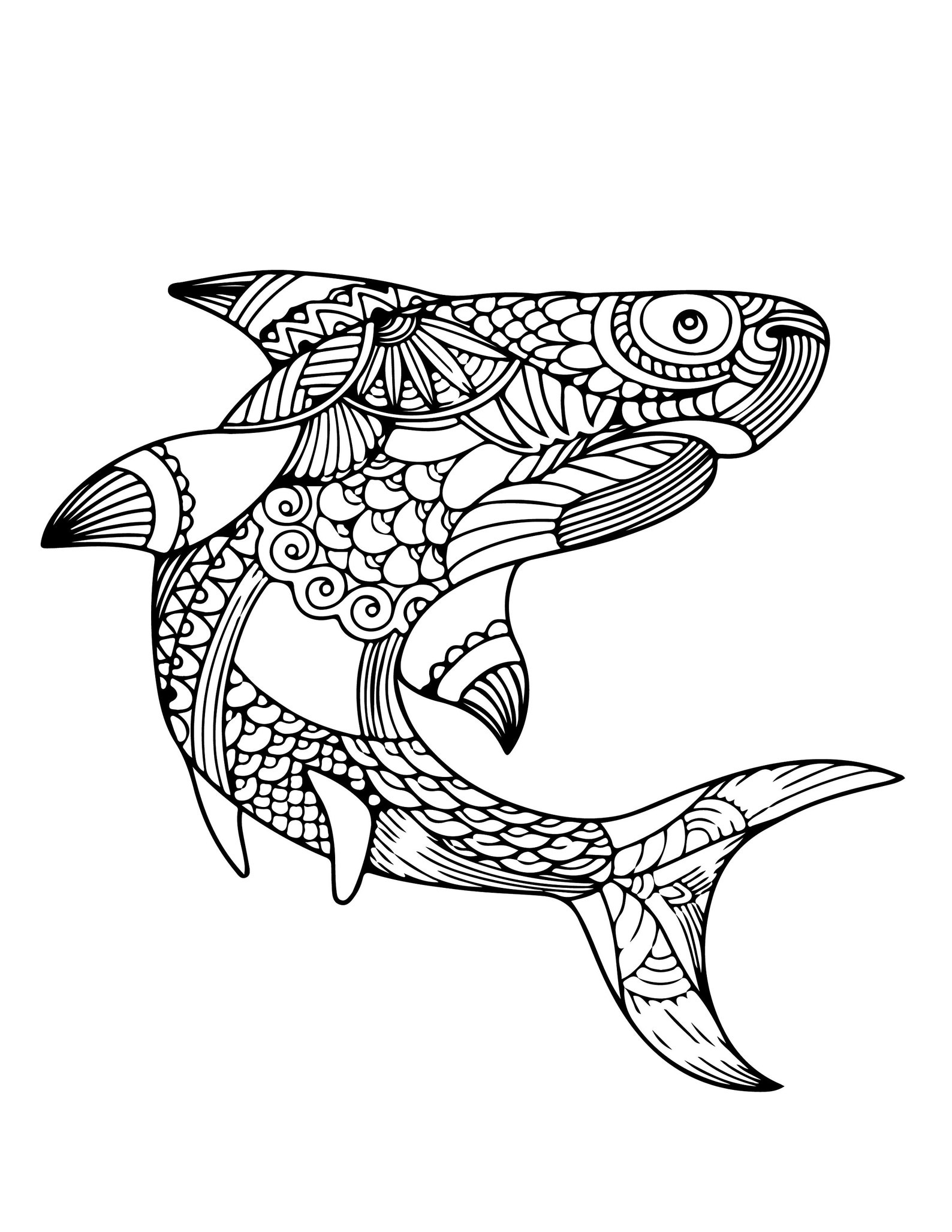 12 Printable Fish Coloring Pages - Etsy