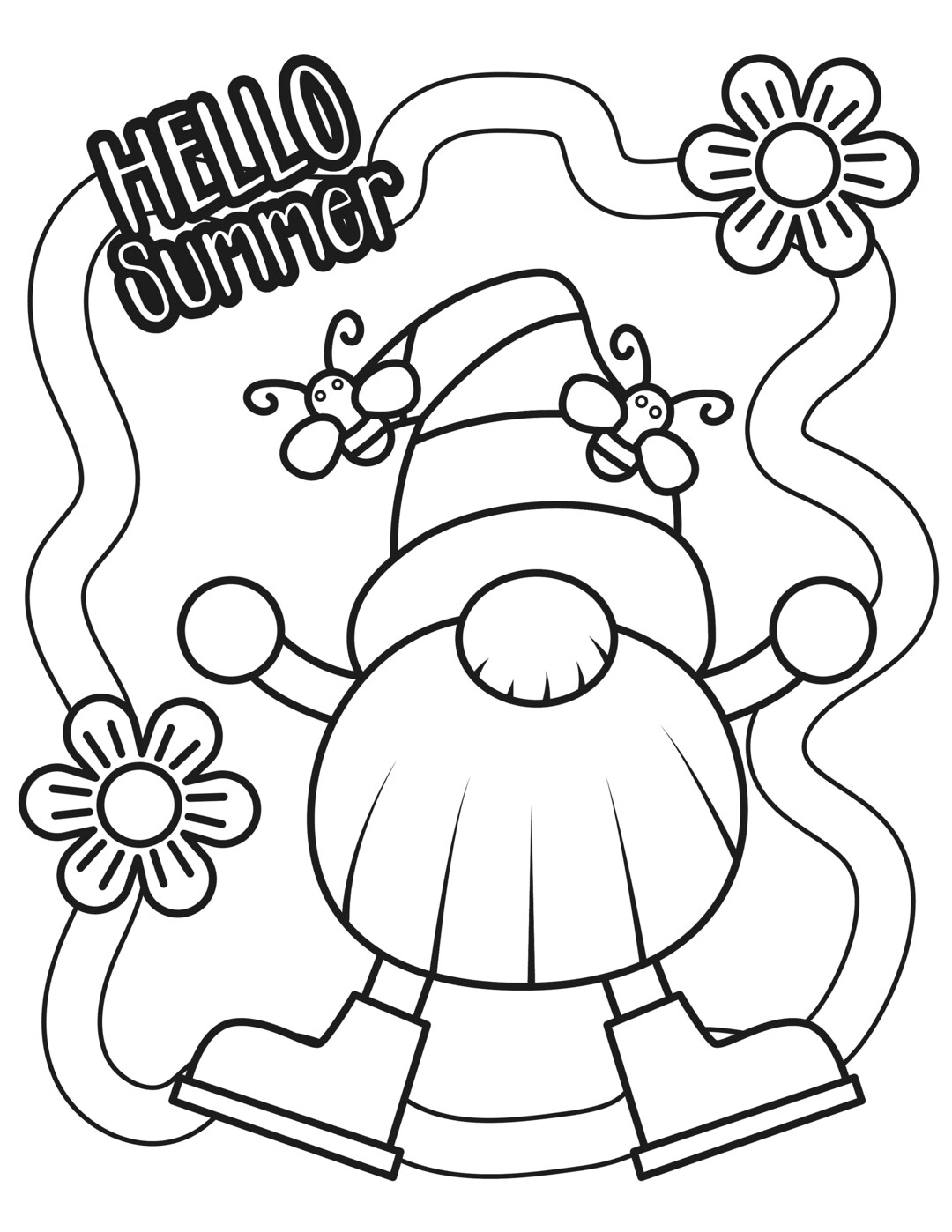 Free Printable Gnome Coloring Pages Pdf
