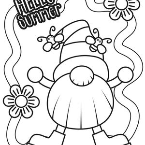 10 Printable Gnome Coloring Pages