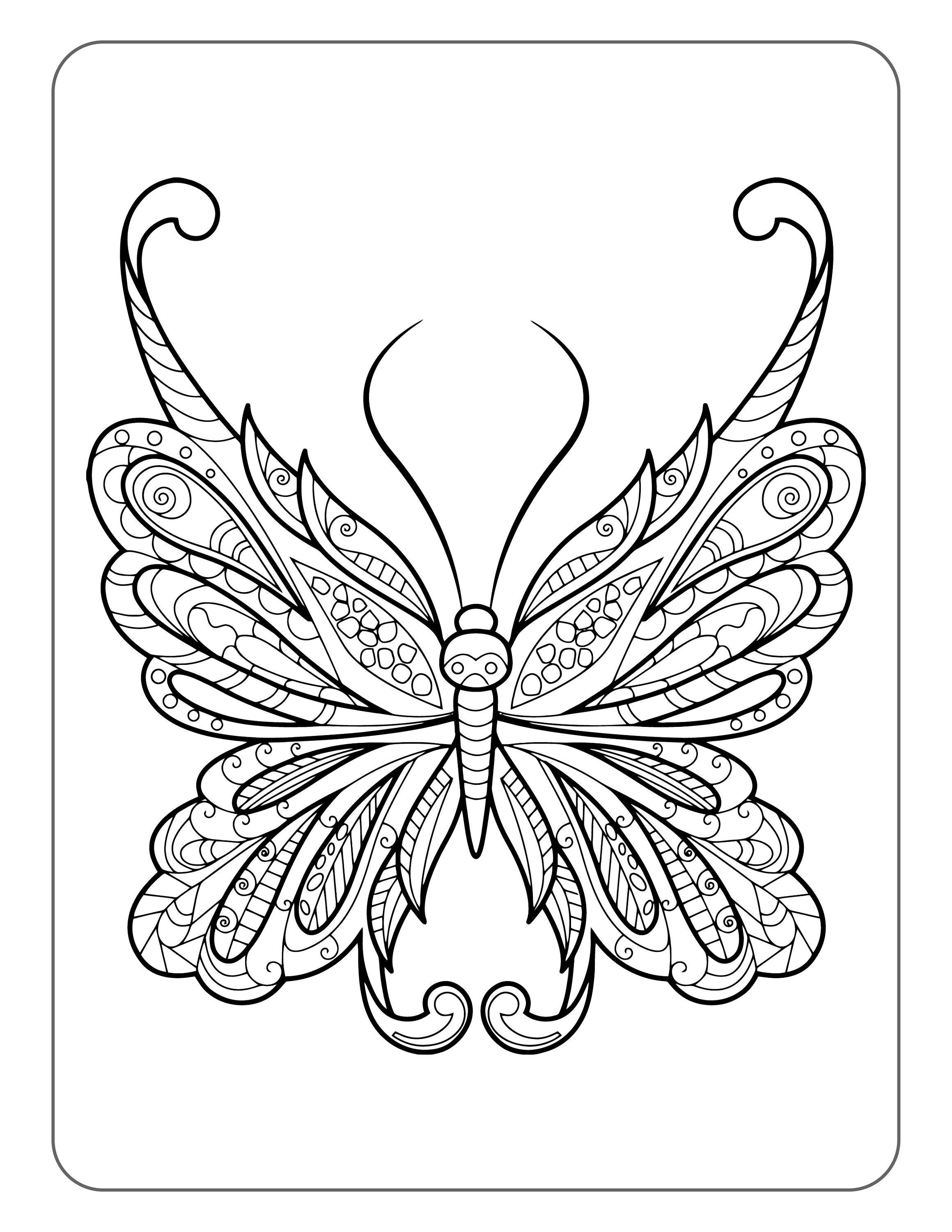 20 Unique Butterfly Printable Coloring Pages for Adults or Kids. - Etsy