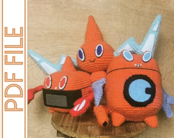 3 Rotoms Amigurumi Pattern (PDF FILE ONLY)
