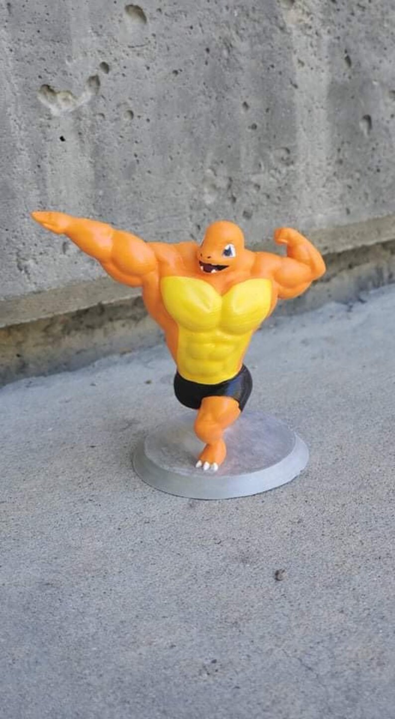 5 Buff Charmander Figure Hand Painted Statue - Etsy