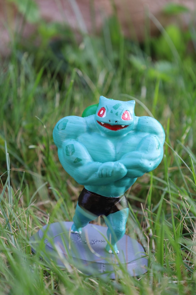 5 Buff Bulbasaur Figure Hand Painted Statue Etsy