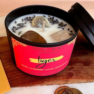 TIGER Chinese ZODIAC |  Intention Candles | Chinese astrology candle | Manifestation Candle | Animal Zodiac candle