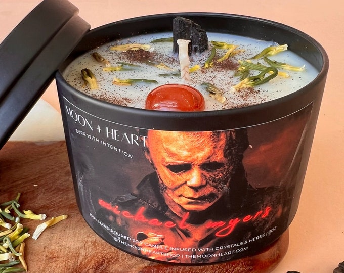 Michael Myers Halloween Candle,  Intention Candle, Spooky season gift, Horror Candles, Scary movie Lover
