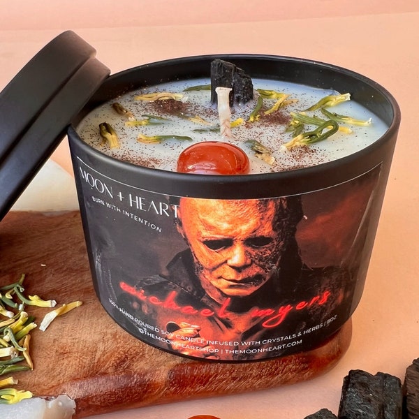 Michael Myers Halloween Candle,  Intention Candle, Spooky season gift, Horror Candles, Scary movie Lover