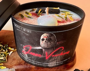 Candela di Halloween di Jason Voorhees, candela dell'intenzione, regalo per la stagione spettrale, candele horror, amante dei film spaventosi