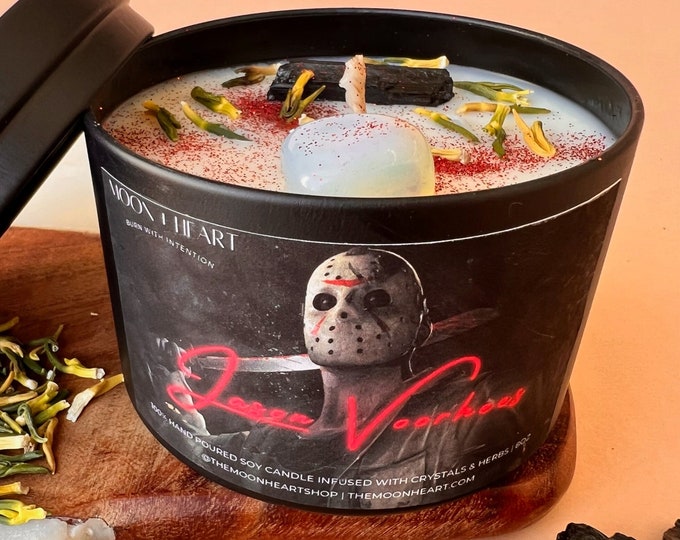 Jason Voorhees Halloween Candle,  Intention Candle, Spooky season gift, Horror Candles, Scary movie Lover